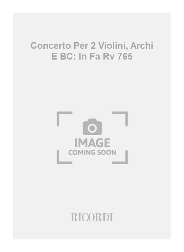 Concerti Per Vl., Archi E B.C.: